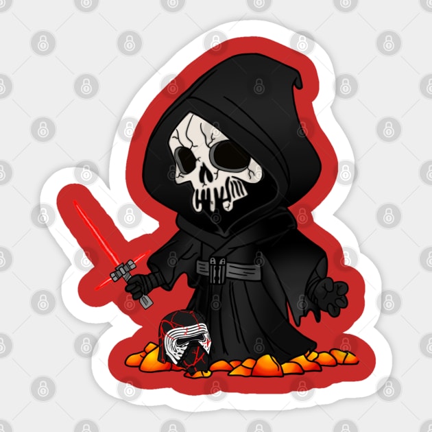 Kylo ren skull cartoon Sticker by Madness Within